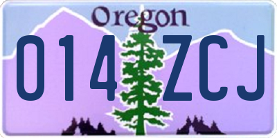 OR license plate 014ZCJ