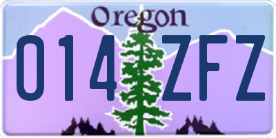 OR license plate 014ZFZ
