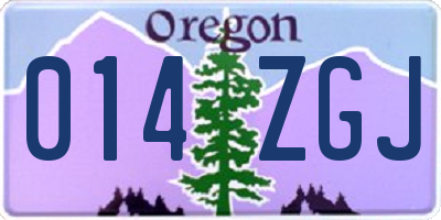 OR license plate 014ZGJ