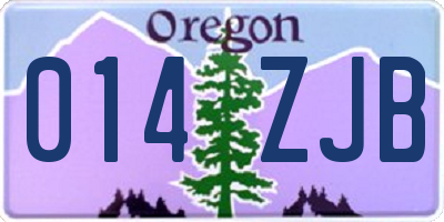 OR license plate 014ZJB