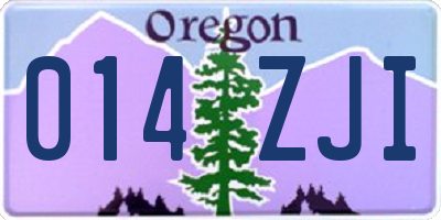 OR license plate 014ZJI
