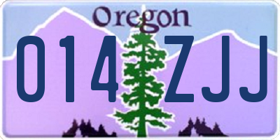 OR license plate 014ZJJ