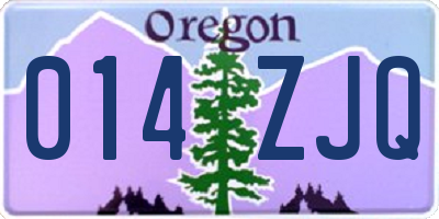 OR license plate 014ZJQ