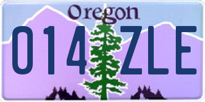 OR license plate 014ZLE