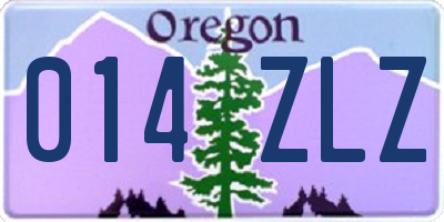 OR license plate 014ZLZ