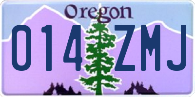 OR license plate 014ZMJ
