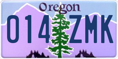 OR license plate 014ZMK