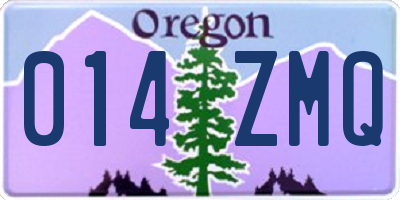 OR license plate 014ZMQ