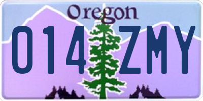 OR license plate 014ZMY