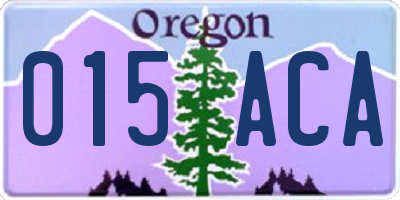 OR license plate 015ACA