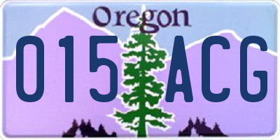 OR license plate 015ACG