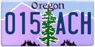 OR license plate 015ACH