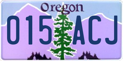 OR license plate 015ACJ