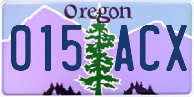 OR license plate 015ACX