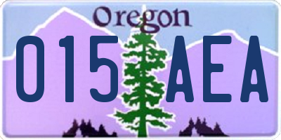 OR license plate 015AEA