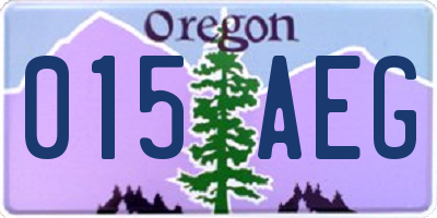 OR license plate 015AEG