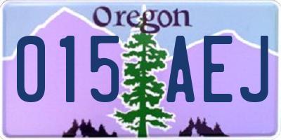 OR license plate 015AEJ