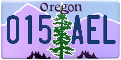 OR license plate 015AEL