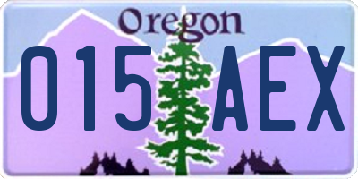 OR license plate 015AEX