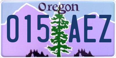 OR license plate 015AEZ