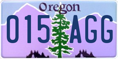 OR license plate 015AGG