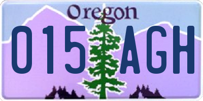 OR license plate 015AGH