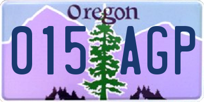 OR license plate 015AGP