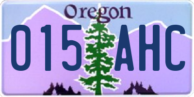 OR license plate 015AHC