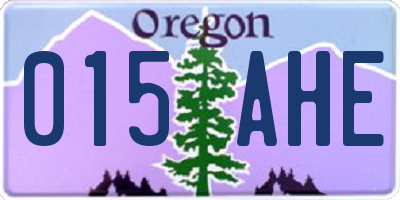 OR license plate 015AHE