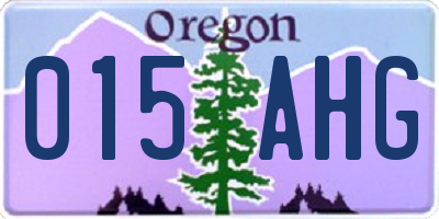 OR license plate 015AHG