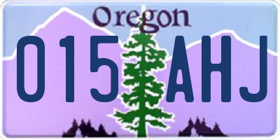 OR license plate 015AHJ