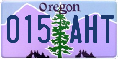 OR license plate 015AHT
