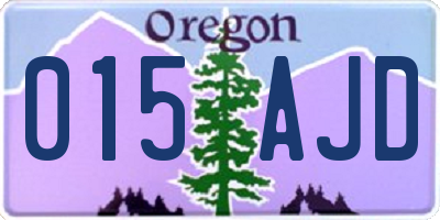 OR license plate 015AJD