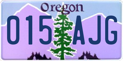 OR license plate 015AJG