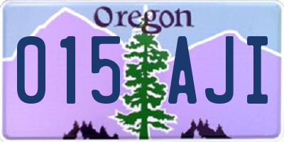 OR license plate 015AJI