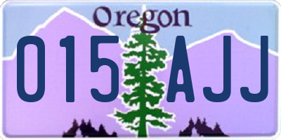 OR license plate 015AJJ