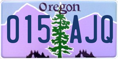 OR license plate 015AJQ