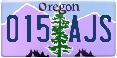 OR license plate 015AJS