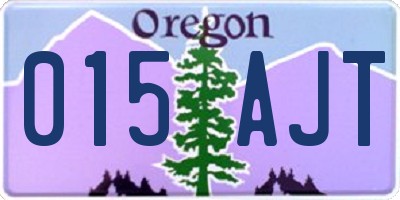 OR license plate 015AJT