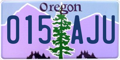 OR license plate 015AJU