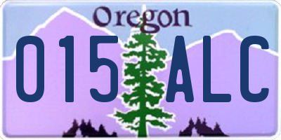 OR license plate 015ALC