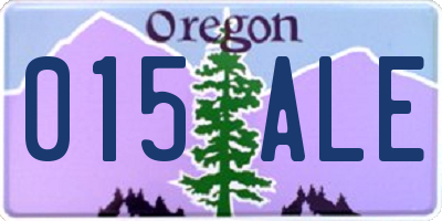 OR license plate 015ALE