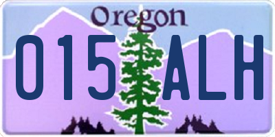 OR license plate 015ALH
