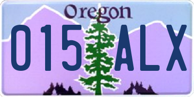 OR license plate 015ALX