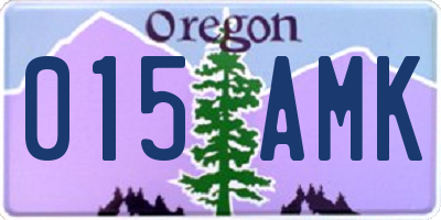 OR license plate 015AMK