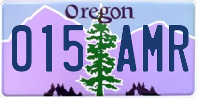 OR license plate 015AMR