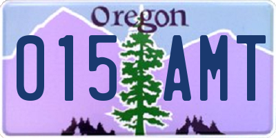 OR license plate 015AMT