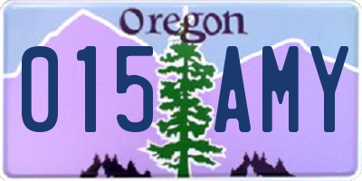 OR license plate 015AMY