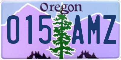 OR license plate 015AMZ