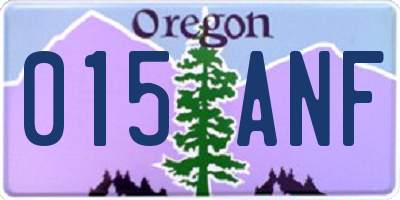OR license plate 015ANF